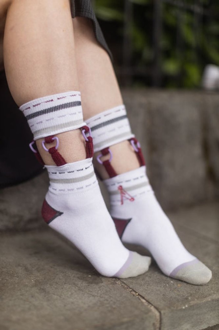 Socks Atypical Attire Crew Socks | D-Ring Suspender Crew