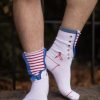 Socks Atypical Attire Crew Socks | Sailor Stripe Zipper Crew