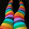 Socks Leg Avenue Thigh Highs | Acrylic Rainbow Thigh High