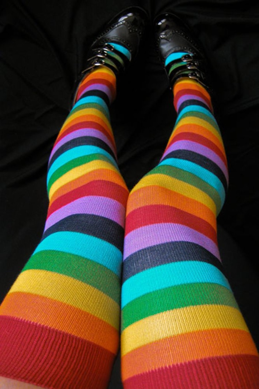 Socks Leg Avenue Thigh Highs | Acrylic Rainbow Thigh High