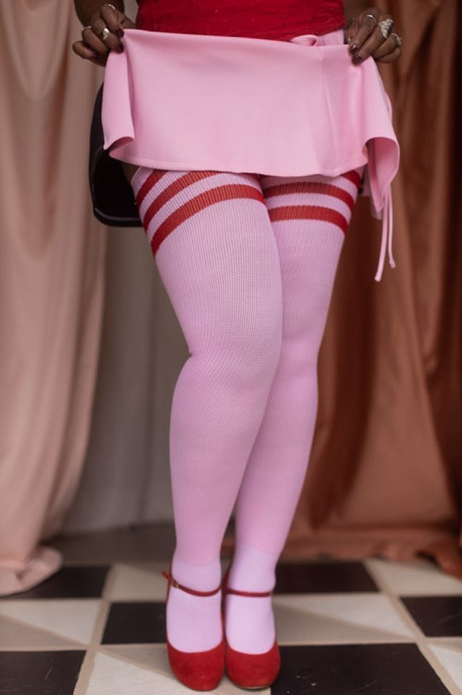 Plus Size Dreamer Socks Plus Size Thigh Highs | Americana Thigh High Long Socks