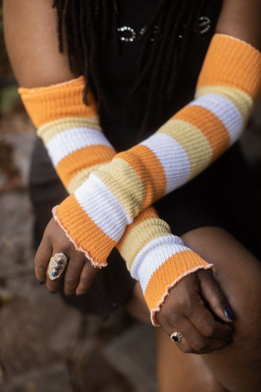 Accessories DreaM Stockings Sleeves | Candy Corn Stripes Warmers