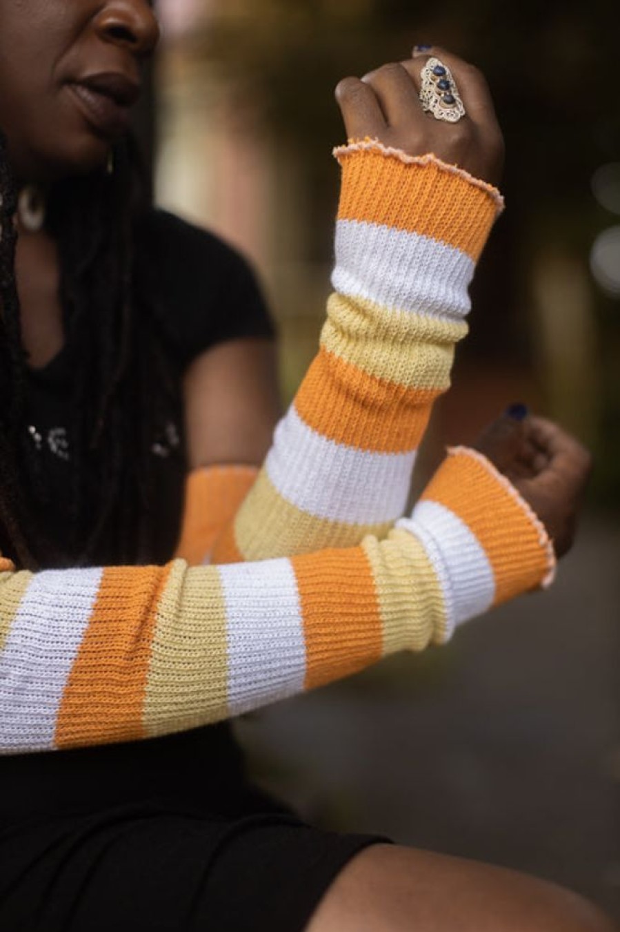 Accessories DreaM Stockings Sleeves | Candy Corn Stripes Warmers