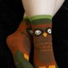 Socks Foot Traffic Crew Socks | Owl Slipper Socks