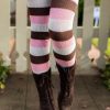 Socks DreaM Stockings Thigh Highs | Neapolitan Stripes Thigh High