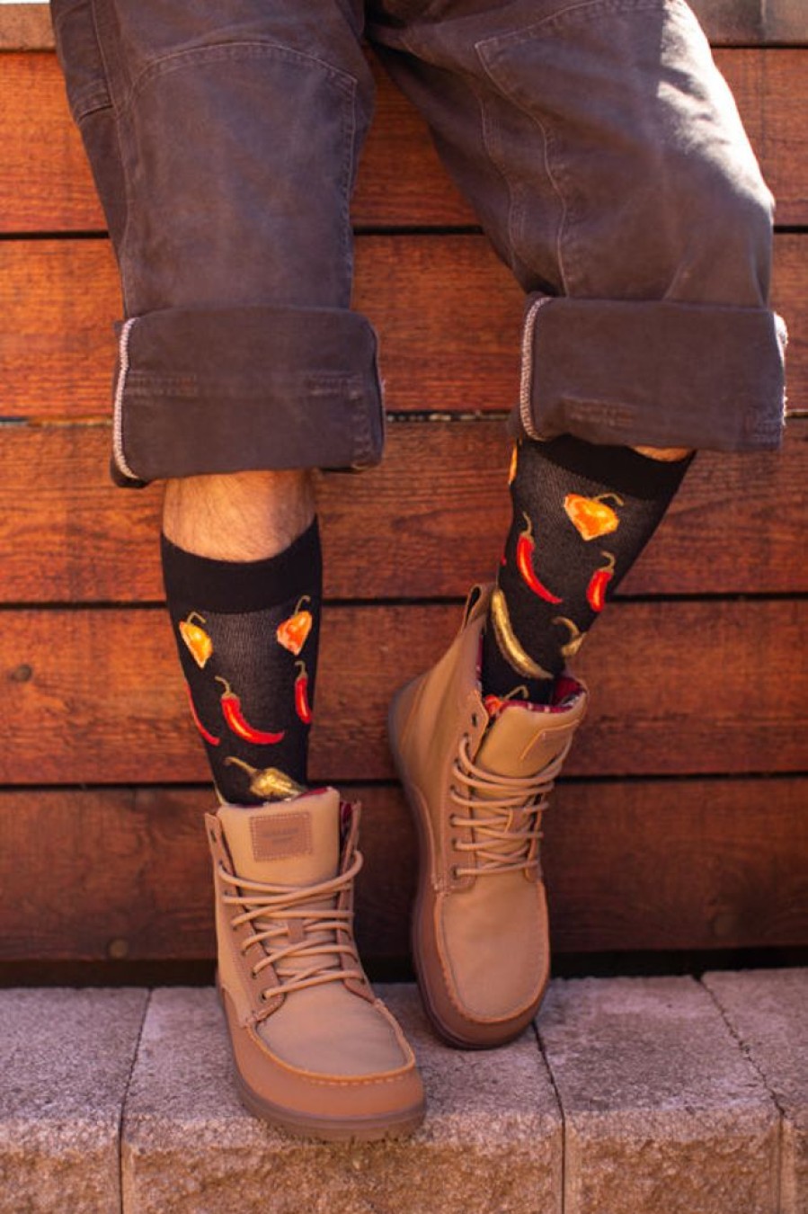 Plus Size Mod Sock Plus Size Crew Socks | Hot Chili Peppers Crew