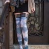 Plus Size Kix'ies Plus Size Stockings | Mackenzie Tie Dye Thigh Highs With Stay-Up Top