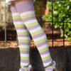 Plus Size Dreamer Socks Plus Size Thigh Highs | Extraordinary Spring Stripes Thigh High