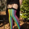 Socks Music Legs Thigh Highs | Zig Zag Rainbow Thigh High