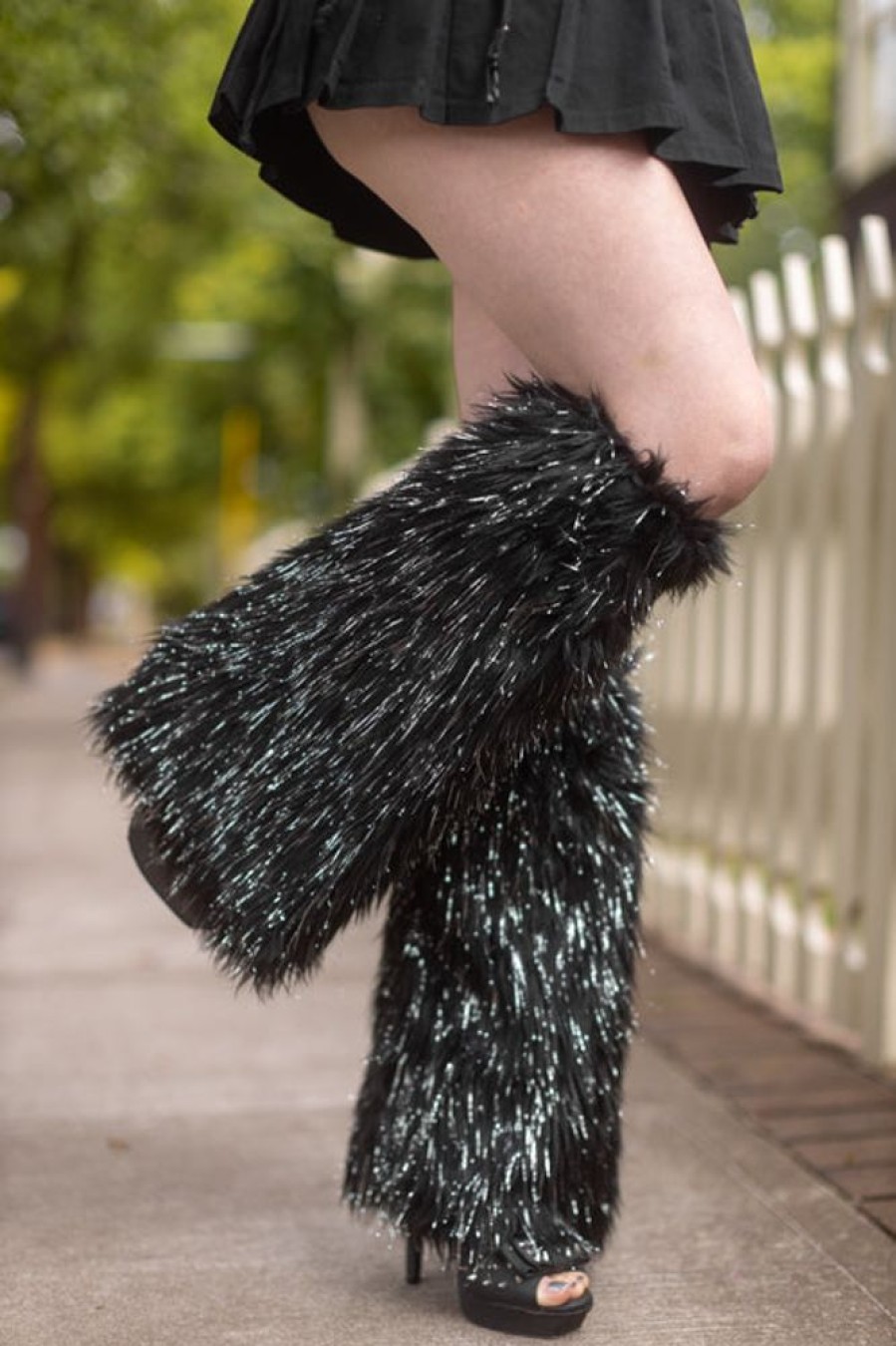 Accessories Leg Avenue Leg Warmers | Furry Lurex Leg Warmers