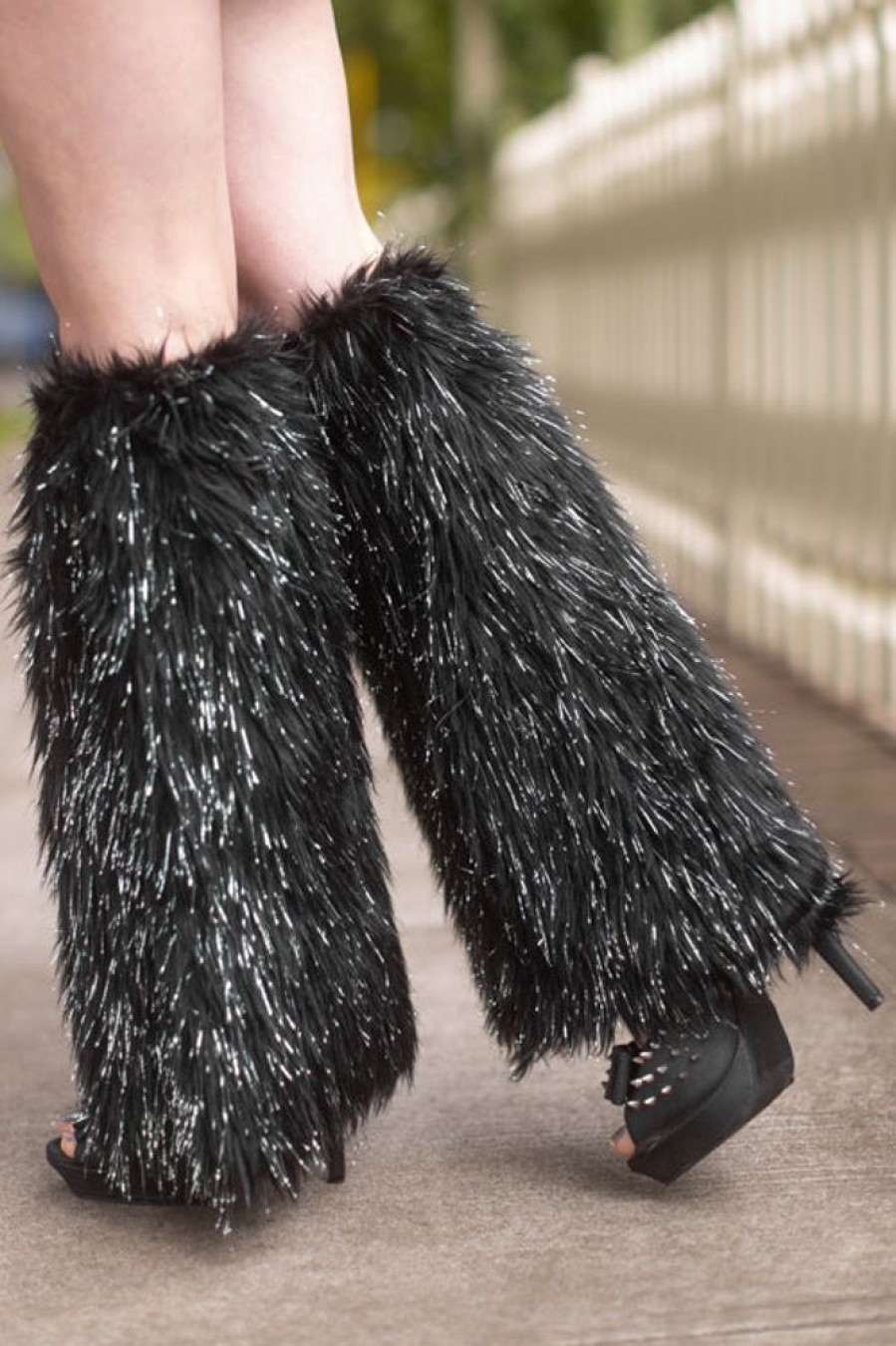 Accessories Leg Avenue Leg Warmers | Furry Lurex Leg Warmers