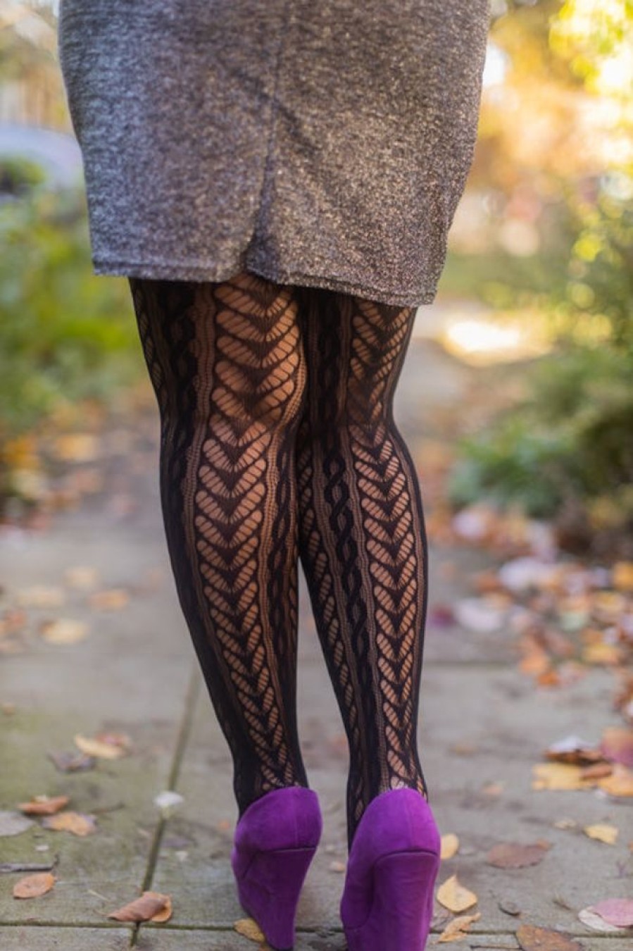 Plus Size Killer Legs Plus Size Tights | Plus Size Braided Swirls Net Tights