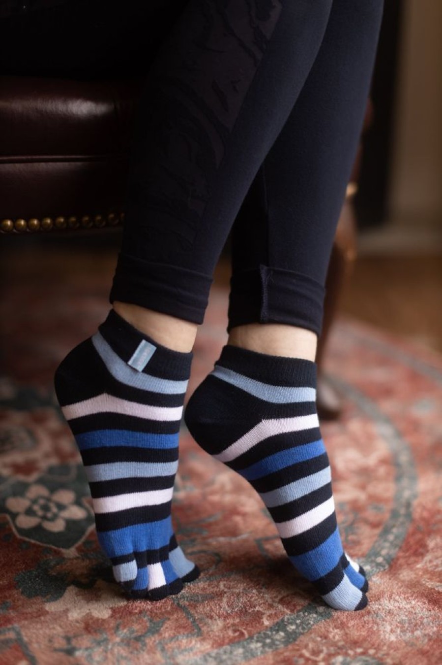 Socks ToeToe Toe Socks | Striped Anklet Toe Socks