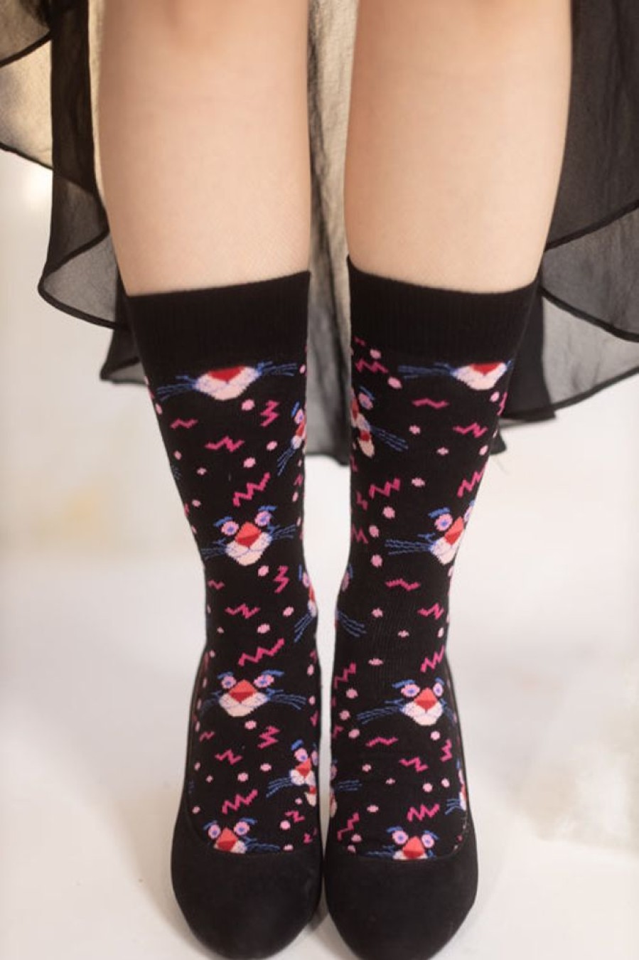 Socks Happy Socks Crew Socks | Pink Panther Pink Panic Crew