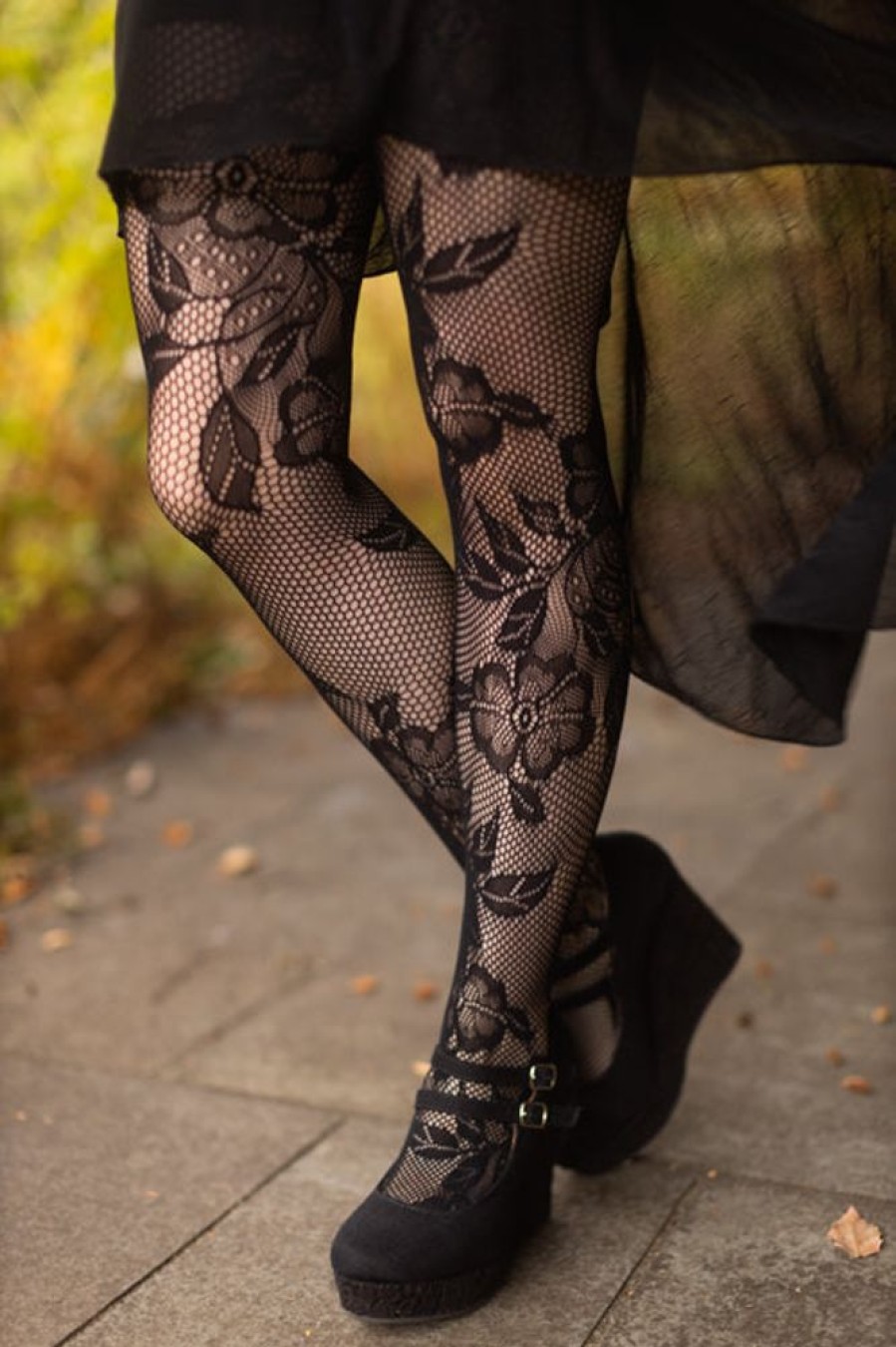 Tights & Leggings Killer Legs Sheer To Waist Tights | Florals In Bloom Net Tights