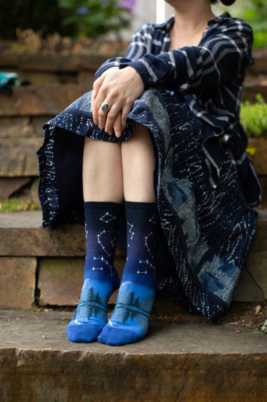 Plus Size Mod Sock Plus Size Crew Socks | Under The Stars Crew