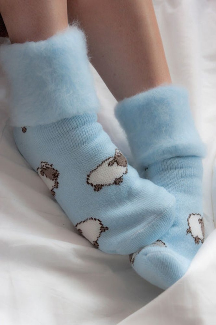 Plus Size Outer Gear Plus Size Crew Socks | New Zealand Sleepy Sheep Bed Socks