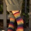 Socks Dreamer Socks Crew Socks | Roll Top Crew - Harvest Rainbow