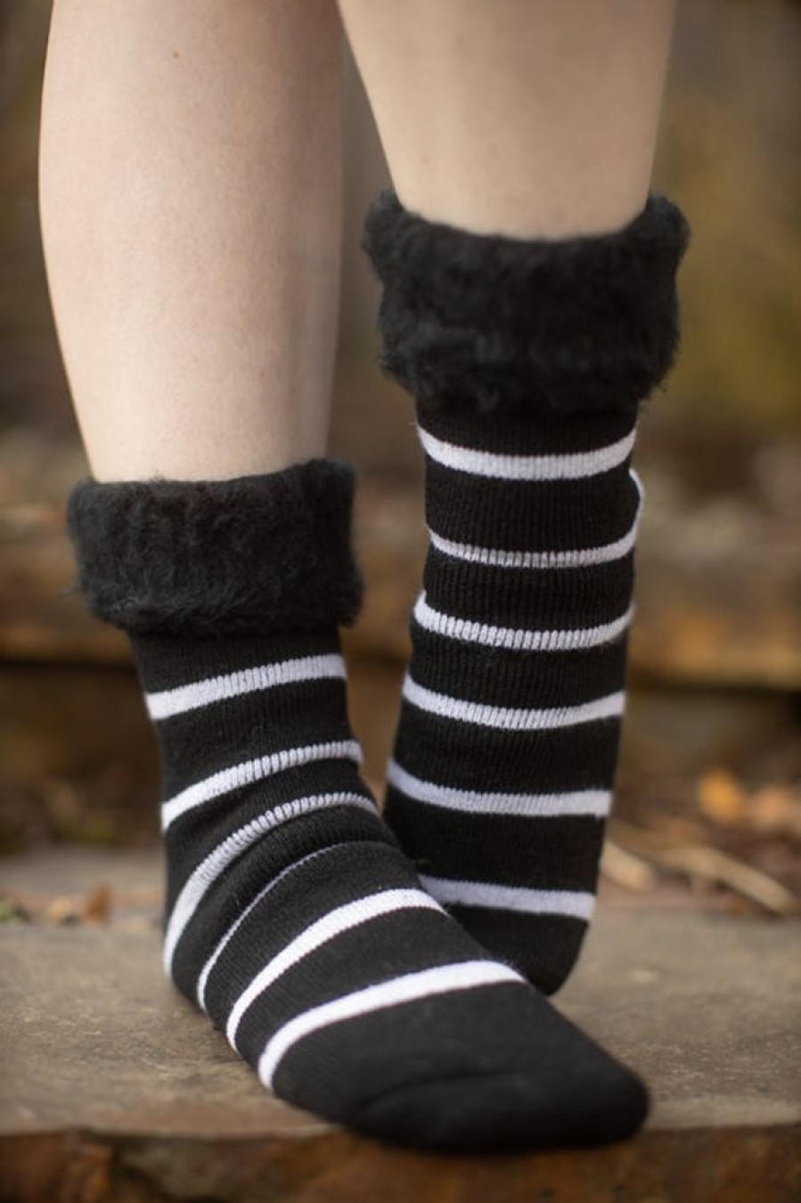 Socks Outer Gear | New Zealand Bed Socks With Stripes