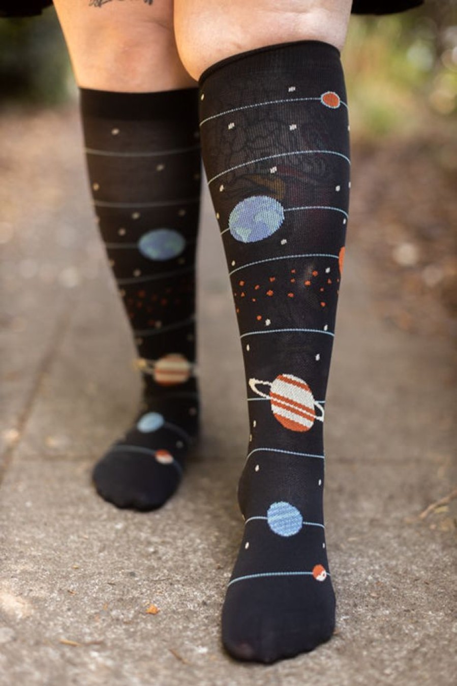 Socks Foot Traffic | Planets Compression Knee High