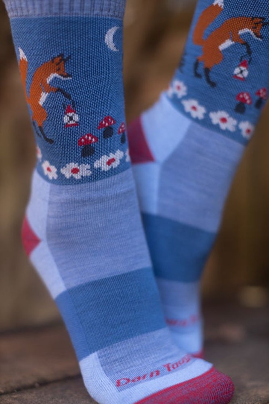 Socks Darn Tough Crew Socks | Fox Critter Club Hiking Micro Crew