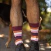 Plus Size Dreamer Socks Plus Size Crew Socks | Pride Stripes Cotton Crew Socks