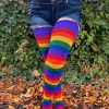 Plus Size Dreamer Socks Plus Size Thigh Highs | Extraordinarily Longer Radiant Rainbow Socks