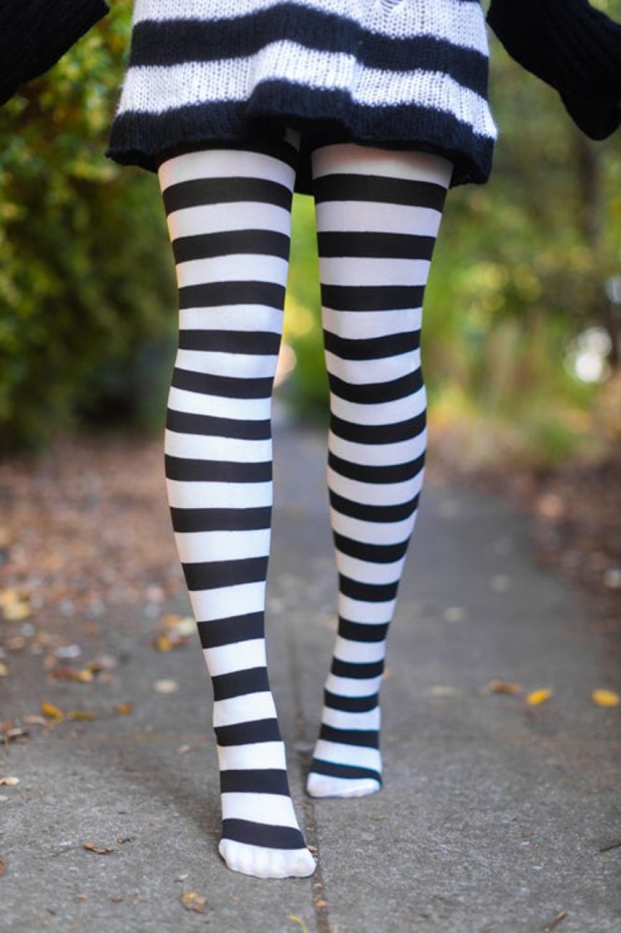 Tights & Leggings Leg Avenue Sheer To Waist Tights | Wide Striped Tights