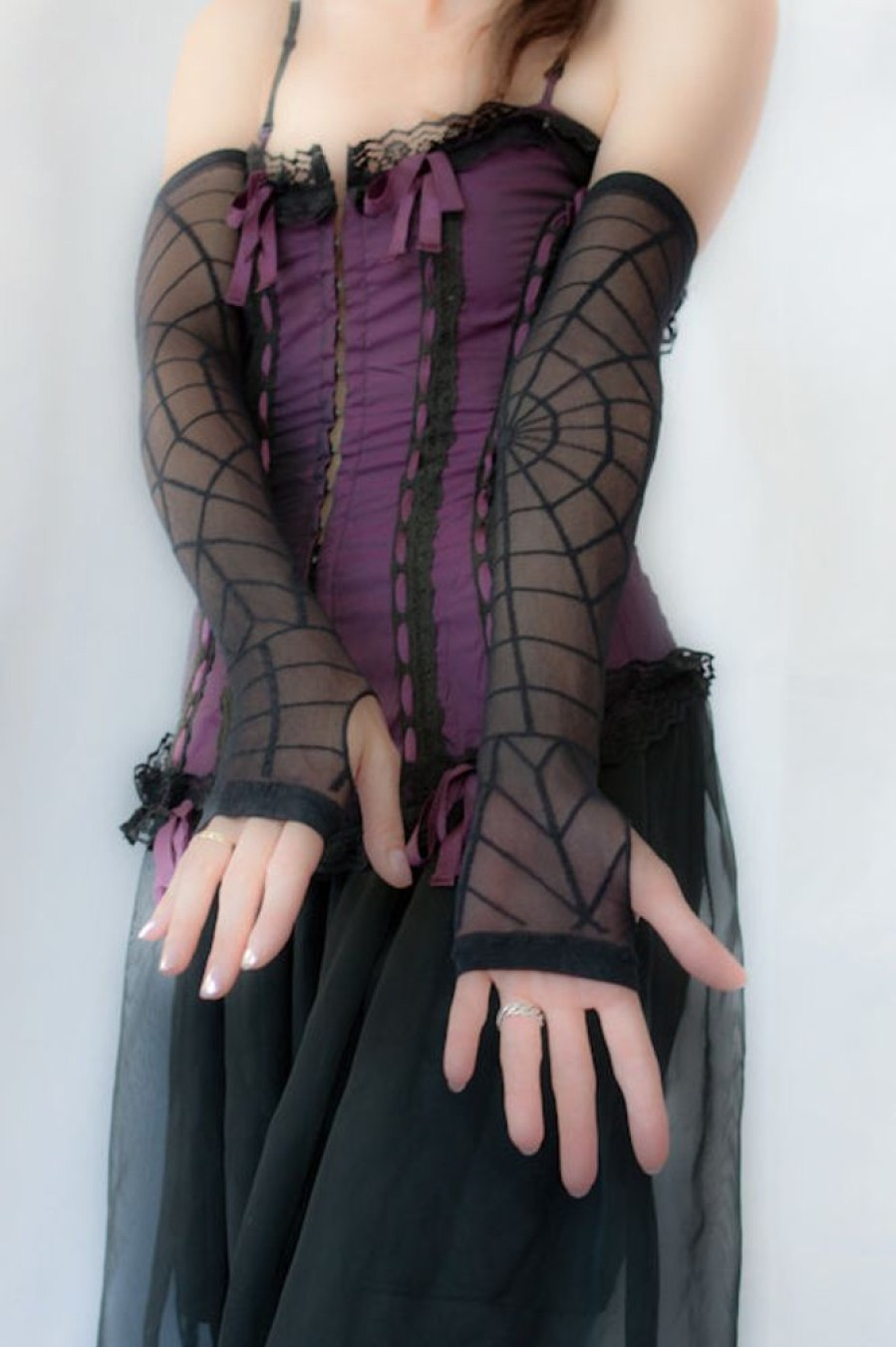 Accessories Leg Avenue Arm Warmers | Sheer Spiderweb Arm Warmer