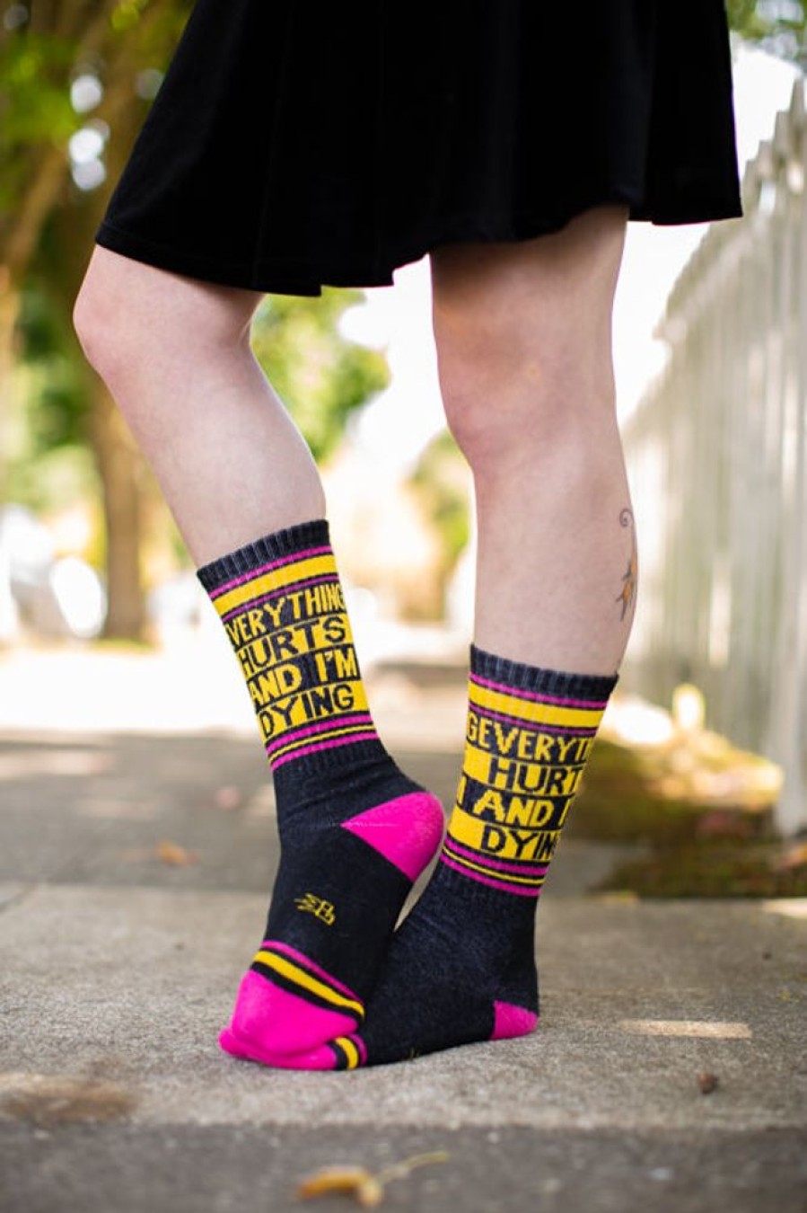 Plus Size Gumball Poodle Plus Size Crew Socks | Everything Hurts And I'M Dying Crew