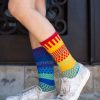 Socks Solmate Crew Socks | Mismatched Rainbow Crew