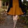 Plus Size Foot Traffic Plus Size Knee Highs | Leopard Printed Trouser Socks