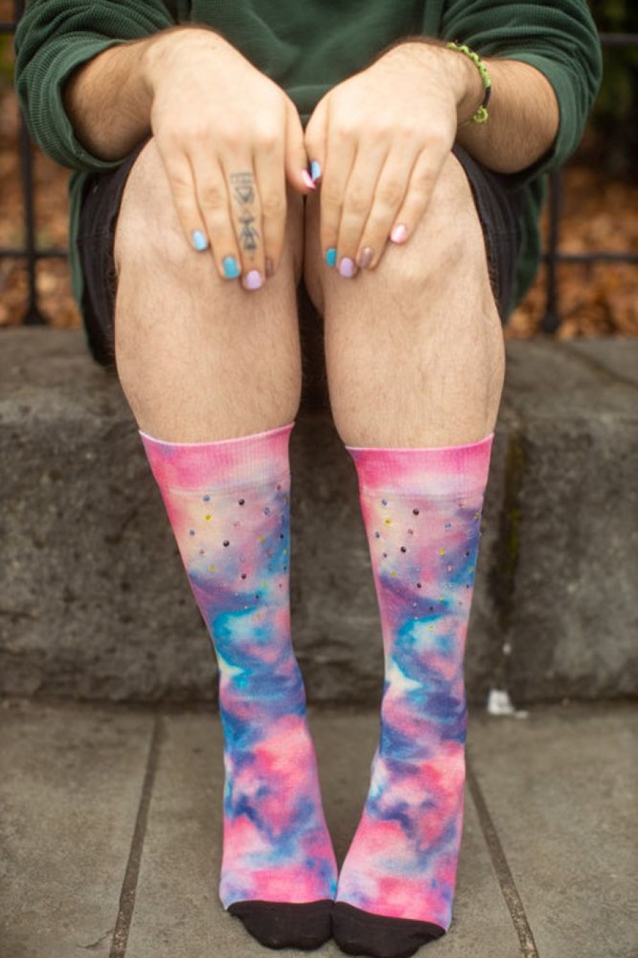 Socks Happy Socks Midcalves | Phluid Rainbow Cloud Crew