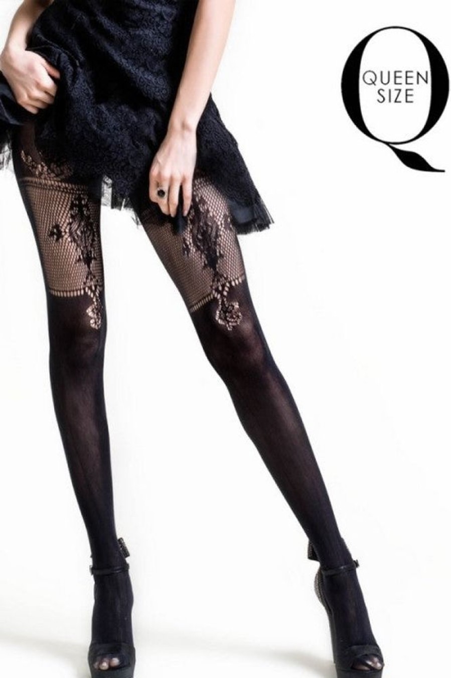 Tights & Leggings Killer Legs Fishnet Tights | Plus Size Lace Black Out Net Tights