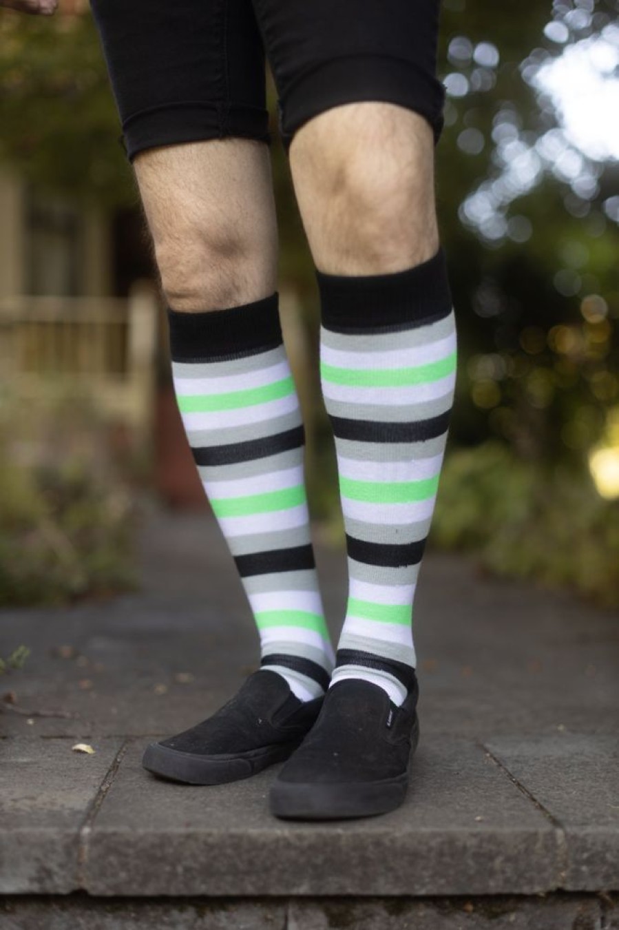 Plus Size Dreamer Socks Plus Size Knee Highs | Pride Stripes Knee High Socks