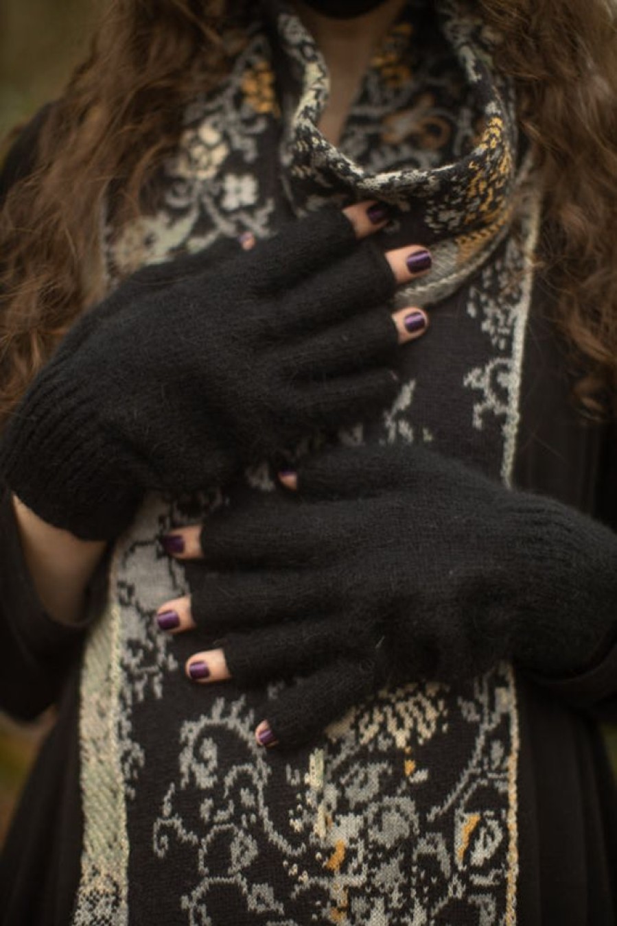 Accessories Orkney Angora Fingerless Gloves | Orkney Angora Thermal Fingerless Gloves