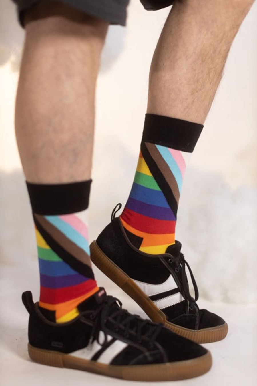 Socks Happy Socks Crew Socks | Phluid Progress Flag Crew