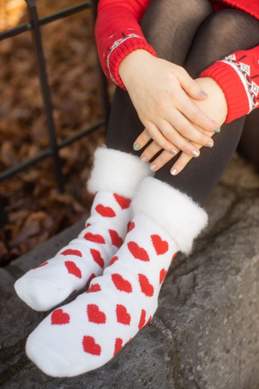 Socks Outer Gear Midcalves | New Zealand Bed Socks With Hearts