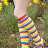 Socks ToeToe Toe Socks | Rainbow Stripe Knee High Toe Socks