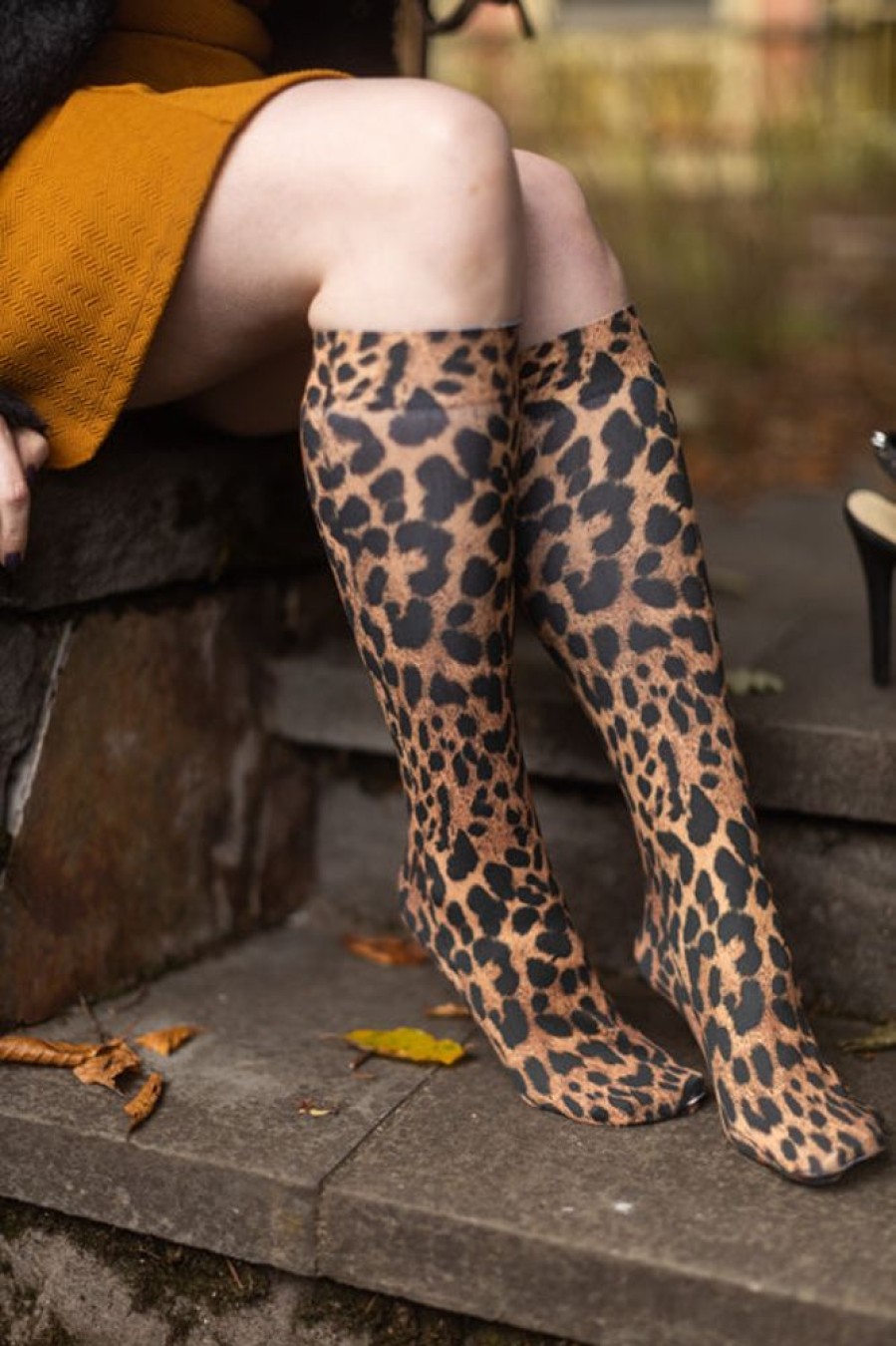 Socks Foot Traffic Trouser Socks | Leopard Printed Trouser Socks