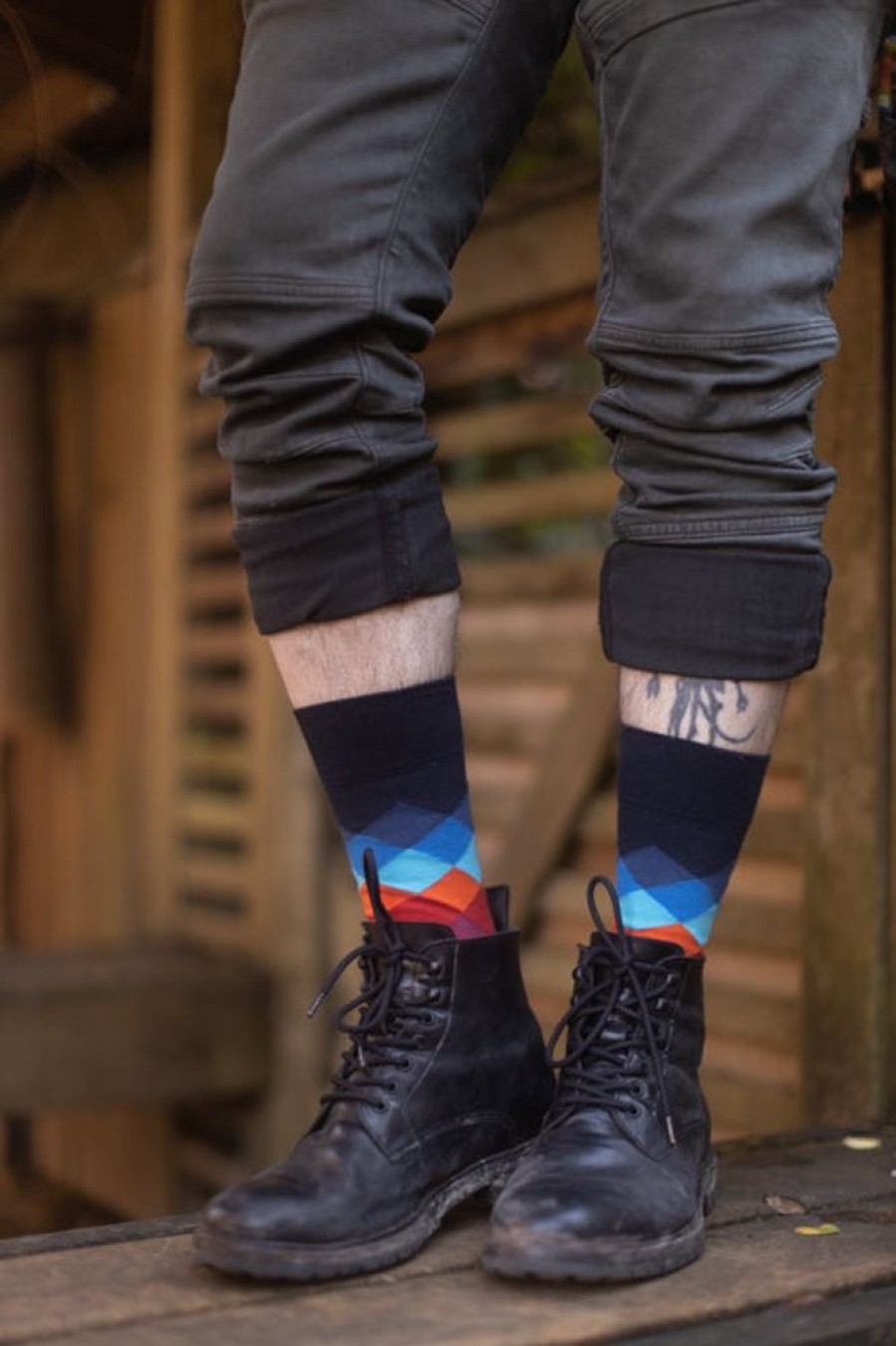 Socks Happy Socks Crew Socks | Faded Diamond Crew