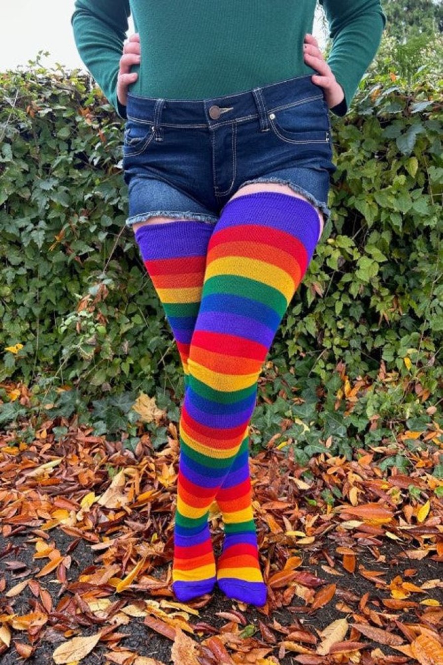 Socks Dreamer Socks Thigh Highs | Extraordinarily Longer Radiant Rainbow Socks