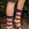 Socks Mod Sock Crew Socks | Retro 70'S Stripe Crew