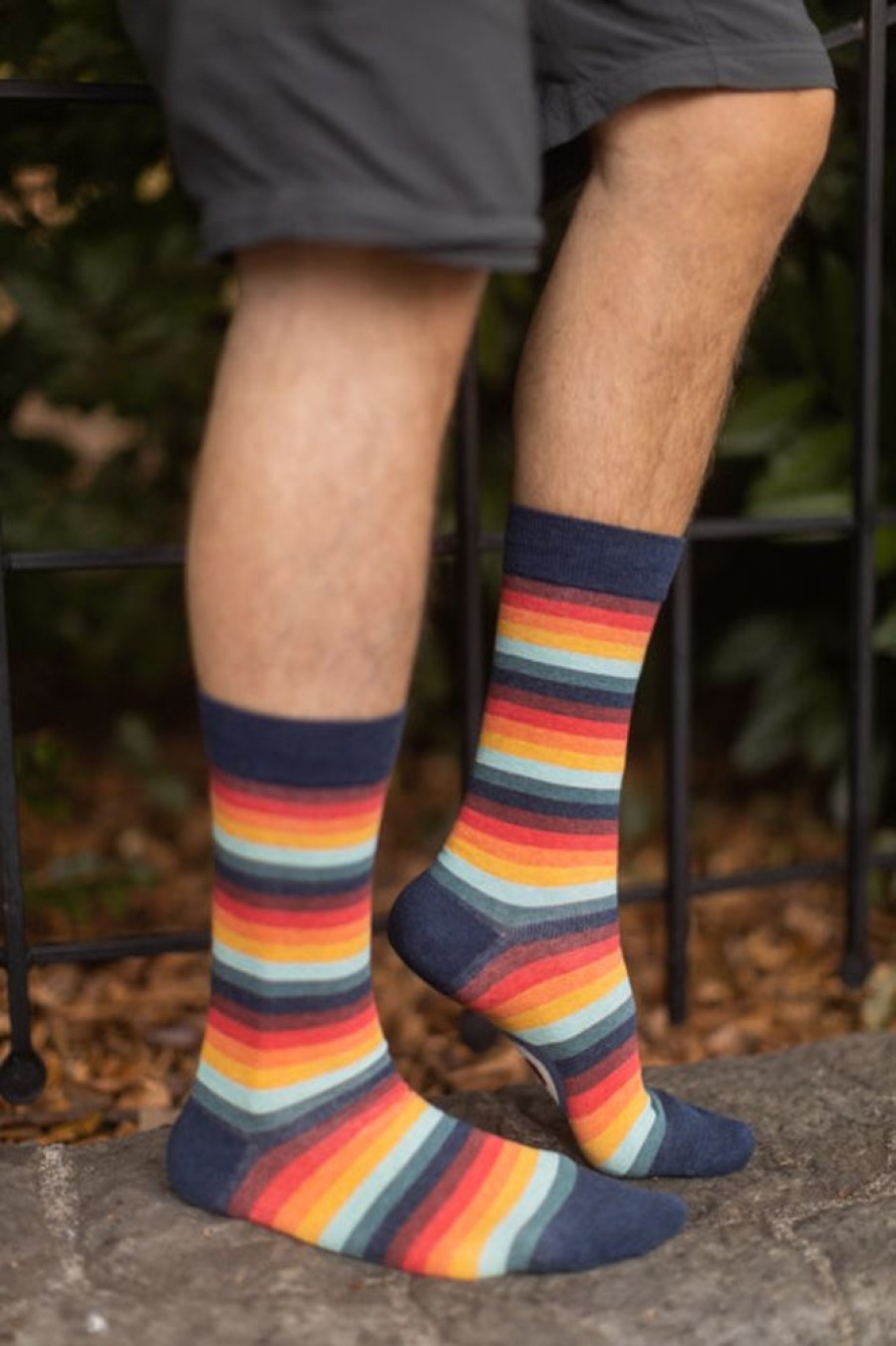 Socks Mod Sock Crew Socks | Retro 70'S Stripe Crew