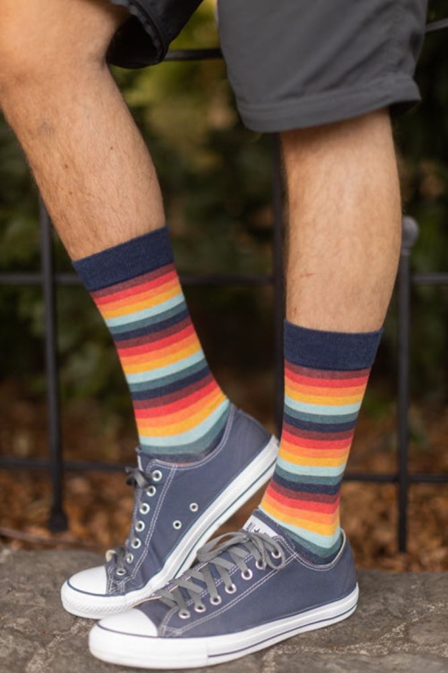 Socks Mod Sock Crew Socks | Retro 70'S Stripe Crew