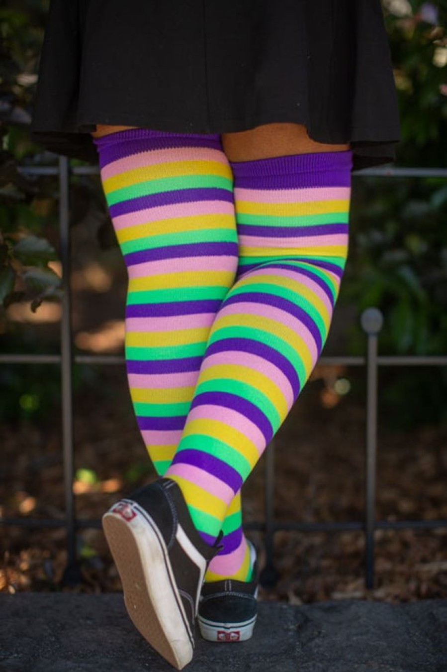 Plus Size Dreamer Socks Plus Size Thigh Highs | Long Pride Stripes Tube Socks - Sappho Lesbian