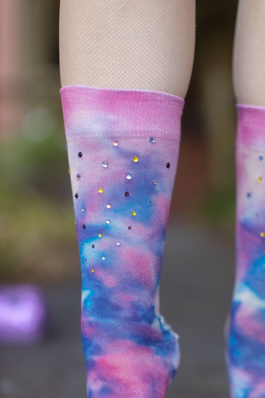 Socks Happy Socks Midcalves | Phluid Rainbow Cloud Crew - Small/Medium