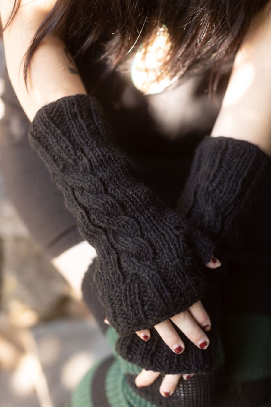 Accessories The Collection Royal Arm Warmers | Cable Knit Wool Arm Warmers