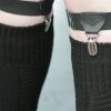 Plus Size Sock Dreams Plus Size Sock Garters | Faux Leather Sock Garters With Suspender Clips