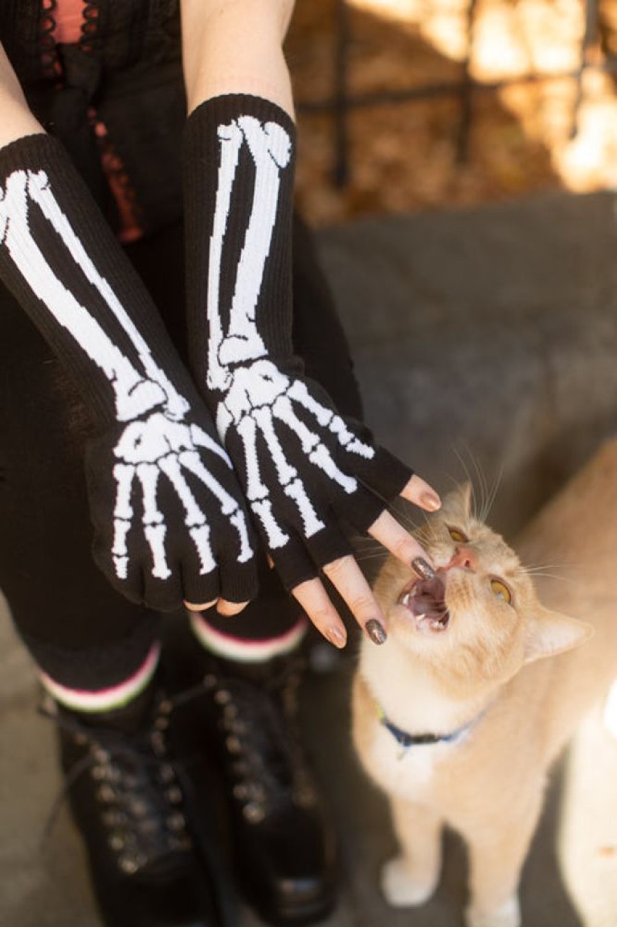 Accessories Leg Avenue Fingerless Gloves | Skeleton Fingerless Gloves